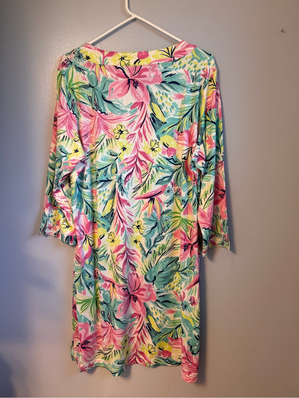 Stella Parker Hot Pink Island Collection 3/4 Sleeve UPF 50 Dress. Sz XL. NWT - Picture 6 of 8